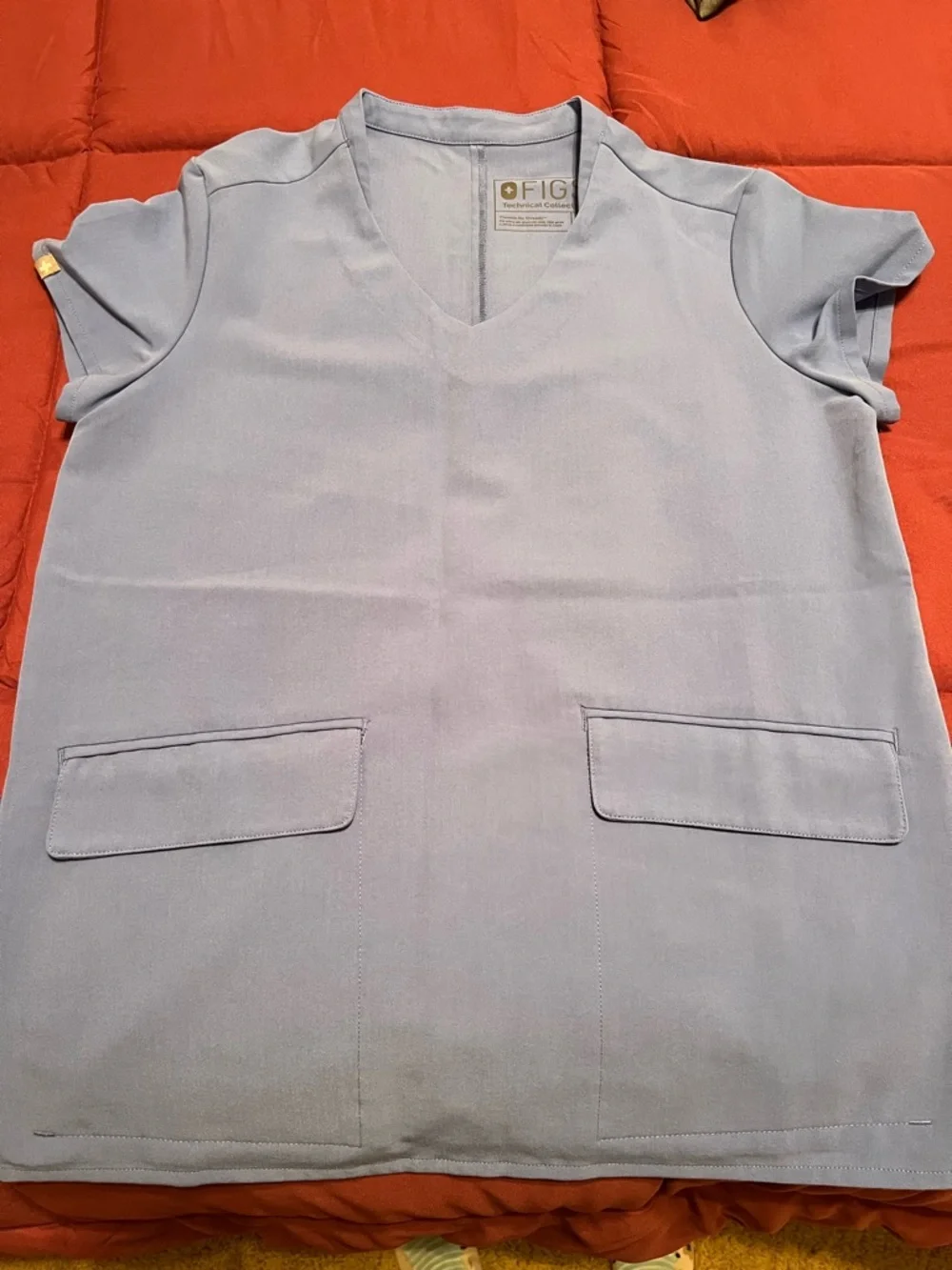FIGS Scrub Set - Ciel Blue Top and Bottoms - Picture 3 of 7